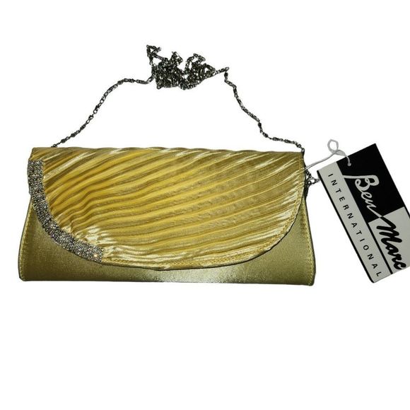 Ben Marc International Yellow Clutch Shoulder Bag Purse NWT - Picture 1 of 5